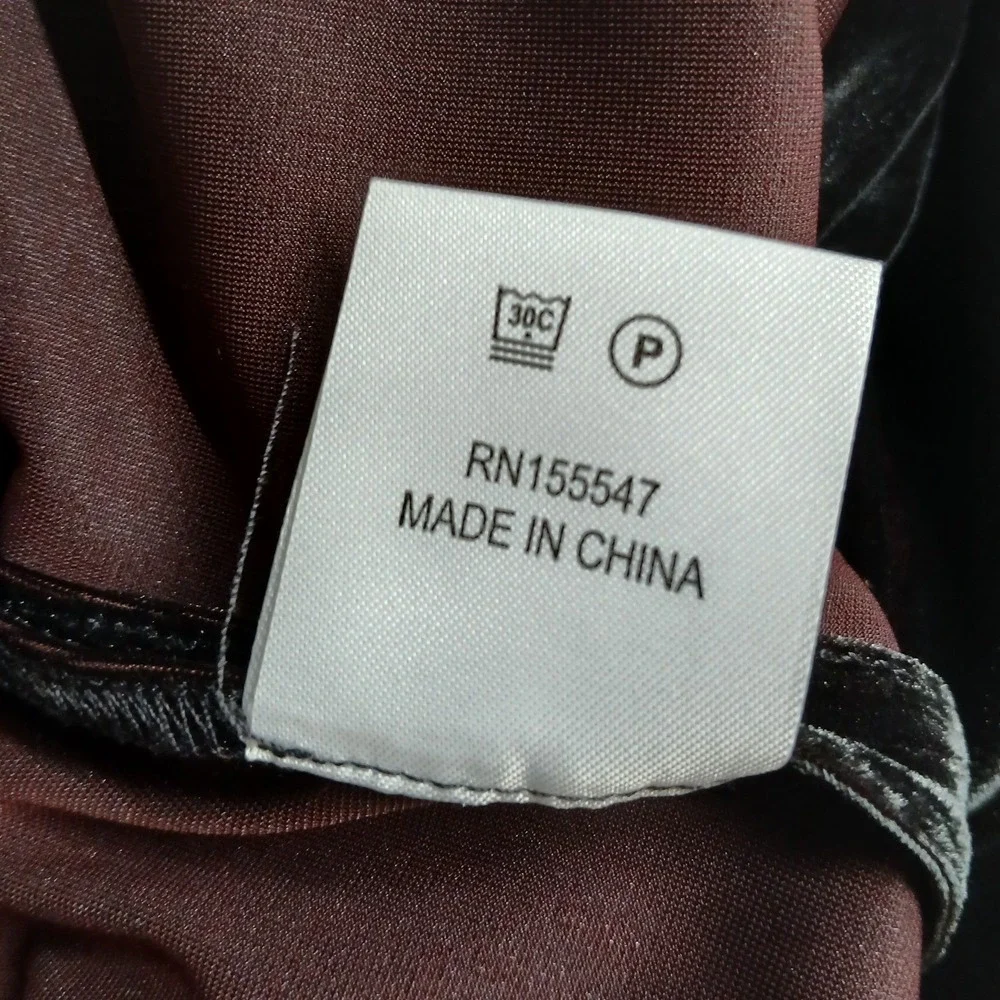 Elaine Kim Stretch Velvet Snap-Front Blazer Jacket Oversized Brown Sz L
